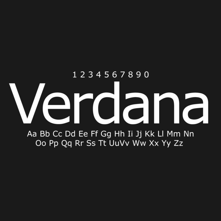 Verdana Font Family Free Download