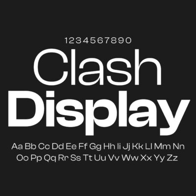 Clash Display Font Family Free Download
