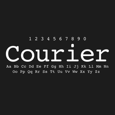 Courier Font Cover