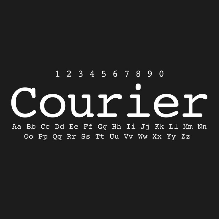 Courier Font Cover