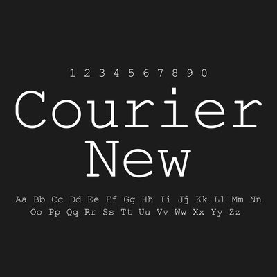 Courier New Font Family Free Download