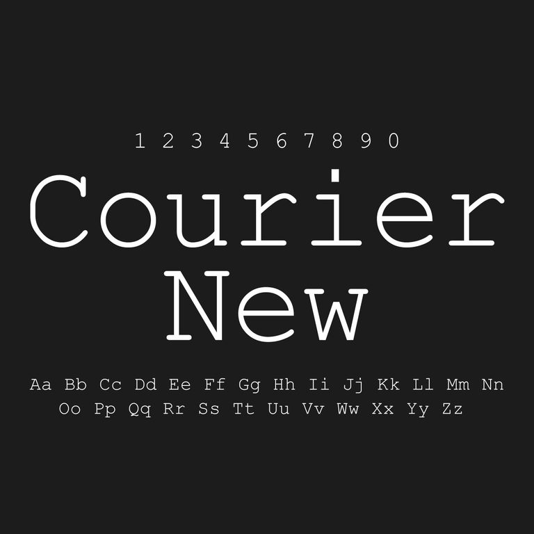 Courier New Font Family Free Download