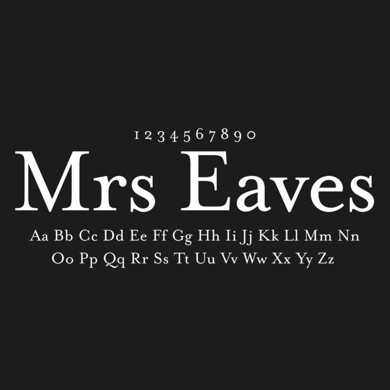 Mrs Eaves Font Family Free Download