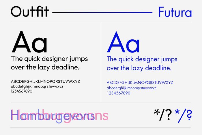 Outfit vs Futura comparison