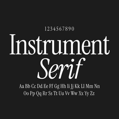 Instrument Serif Font Preview
